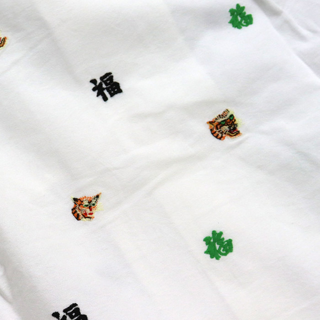 HOUSTON ヒューストン オックスフォード 刺繍 半袖シャツ（ベトナム