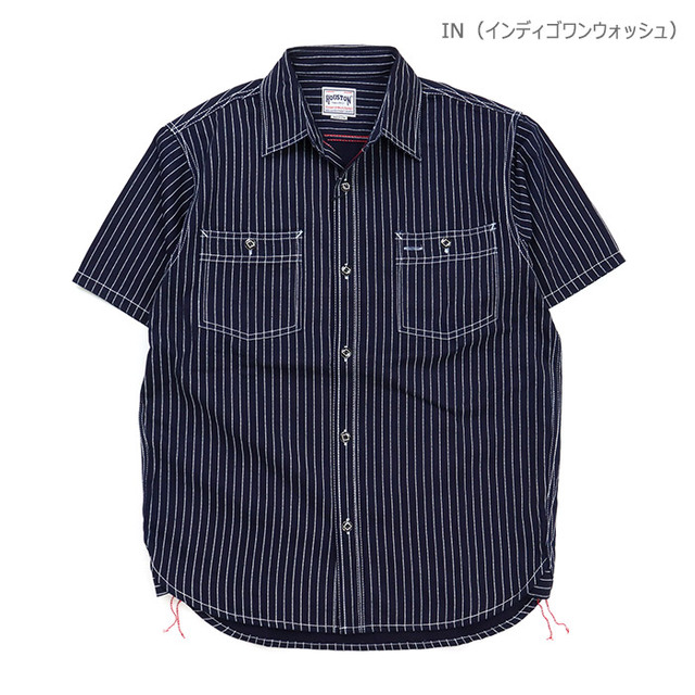 HOUSTON ヒューストン シャツ WABASH SS WORK SHIRT ウォバッシュ 半袖ワークシャツ 41349