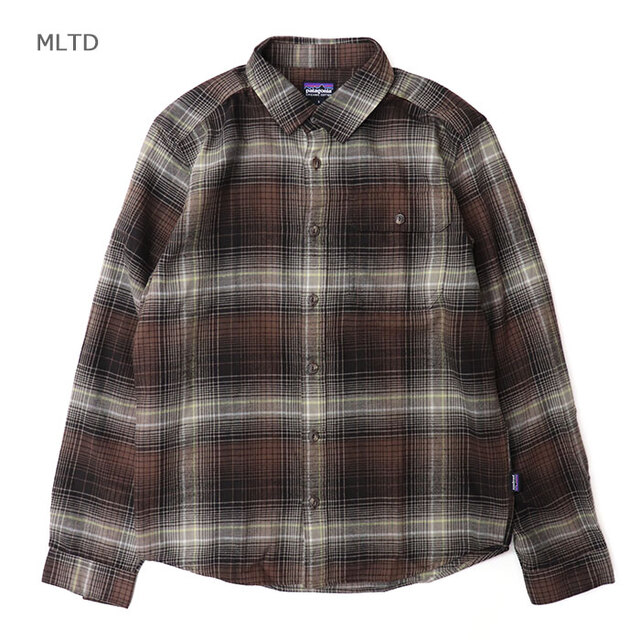 patagonia パタゴニア メンズ・ロングスリーブ・ライトウェイト・フィヨルド・フランネル・シャツ 42410/MLTD.ブラウン