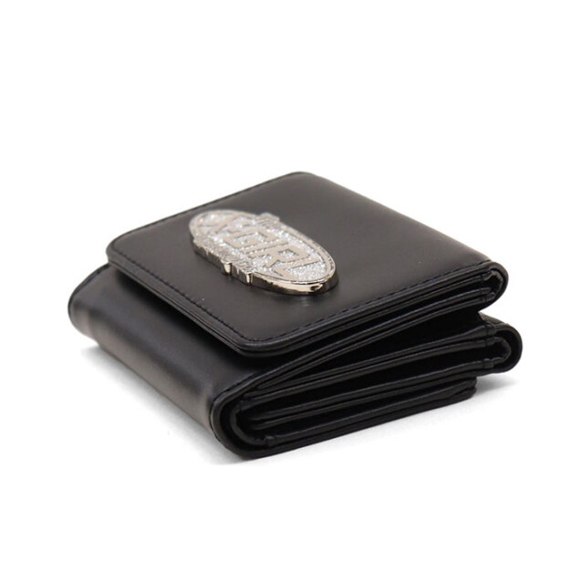 X-girl エックスガール SILVER GLITTER OVAL LOGO BUCKLE MINI WALLET