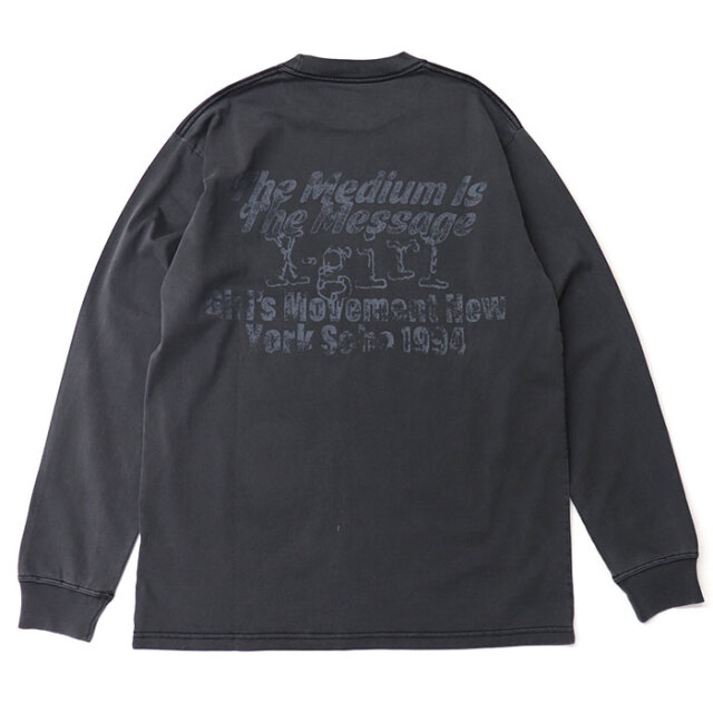 X-girl エックスガール GRUNGE LOGO FADED L/S TEE Tシャツ 105254011005