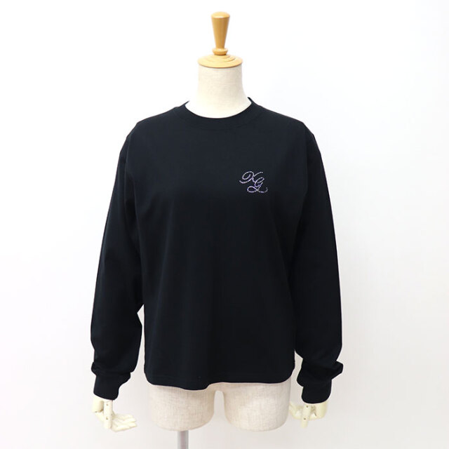 X-girl エックスガール RHINESTONE COMBINATION LOGO L/S TEE T