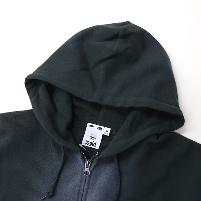 X-girl エックスガール レディース SPRAY PRINT ZIP UP HOODIE ジップ