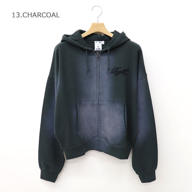 X-girl エックスガール レディース SPRAY PRINT ZIP UP HOODIE ジップ