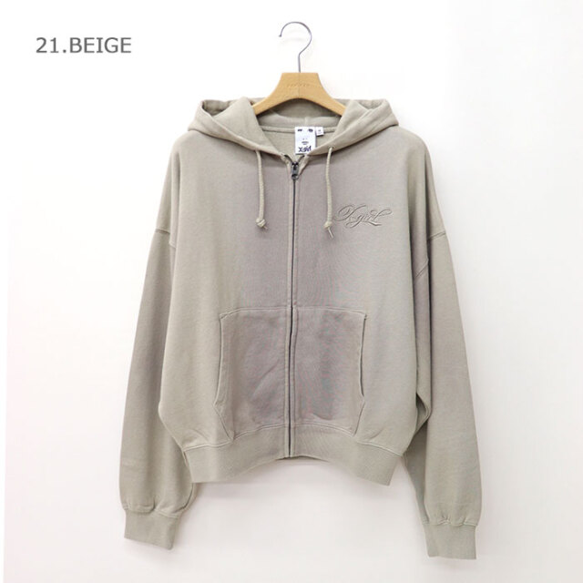 キズ　初期パーカー X-girl エックスガール レディース SPRAY PRINT ZIP UP HOODIE ジップ