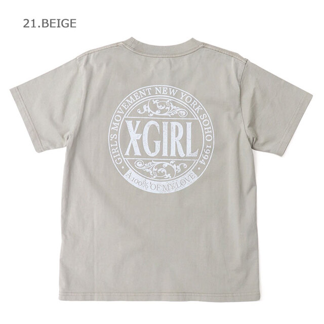 X-girl エックスガール FADED CIRCLE LOGO S/S TEE Tシャツ 105262011024