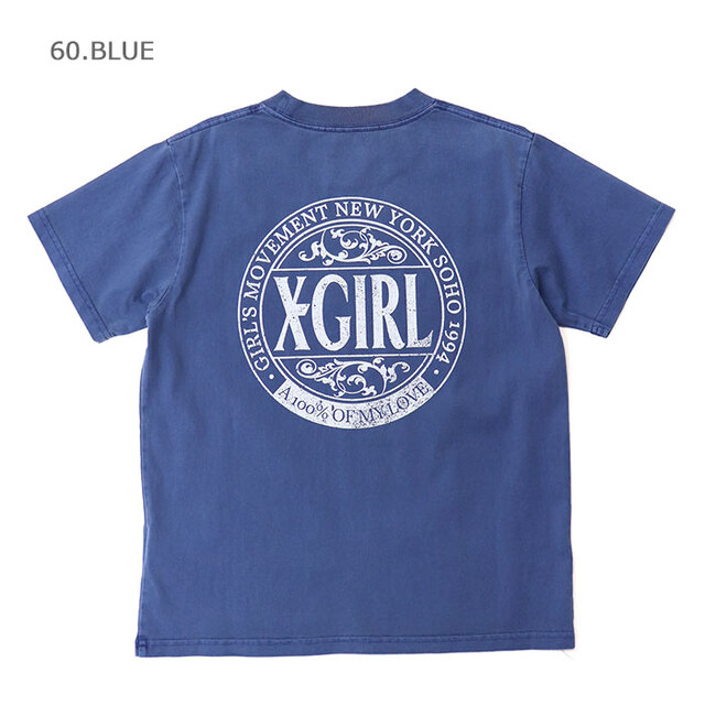 X-girl エックスガール FADED CIRCLE LOGO S/S TEE Tシャツ 105262011024