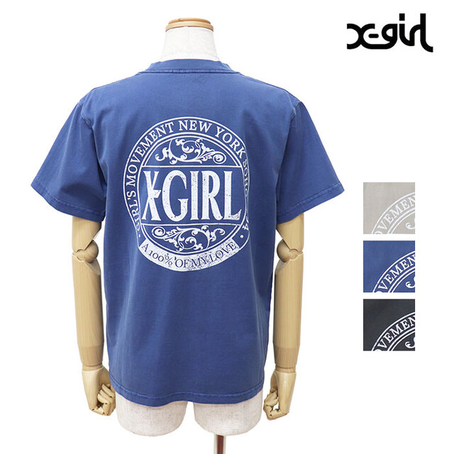 X-girl エックスガール FADED CIRCLE LOGO S/S TEE Tシャツ 105262011024