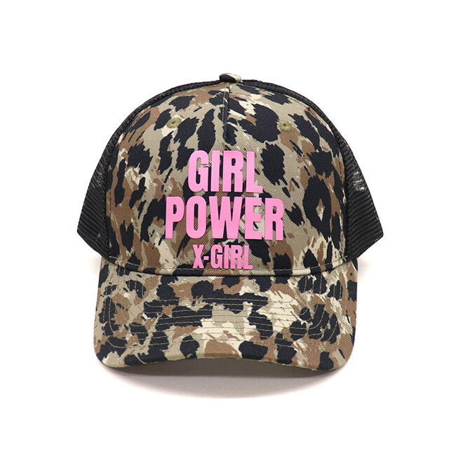 X-girl エックスガール レディース GIRL POWER LOGO TRUCKER CAP