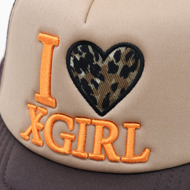 X-girl エックスガール レディース I LOVE X-GIRL TRUCKER CAP