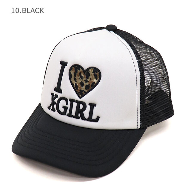 X-girl エックスガール レディース I LOVE X-GIRL TRUCKER CAP メッシュキャップ 105262051010