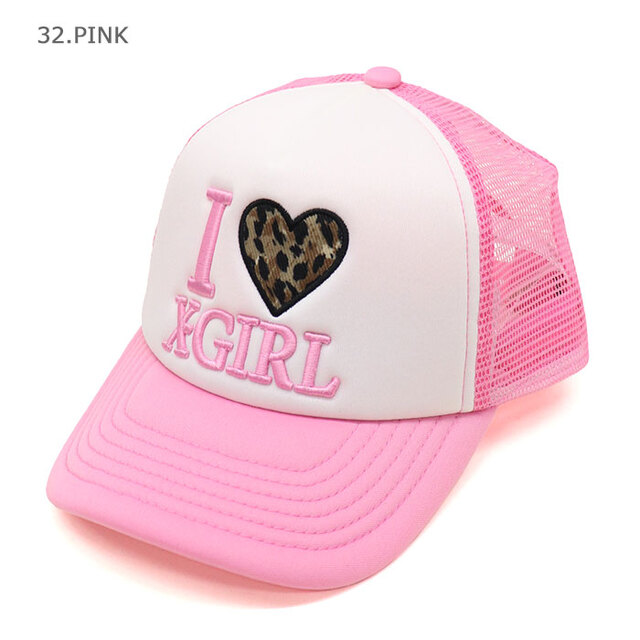 X-girl エックスガール レディース I LOVE X-GIRL TRUCKER CAP メッシュキャップ 105262051010