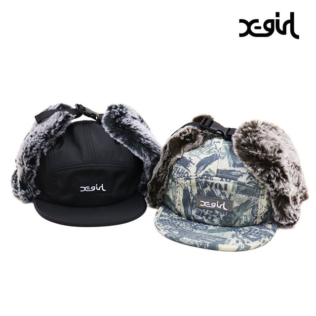 X-girl エックスガール レディース BOX LOGO EMBROIDERED DOG EAR JET CAP ドッグイヤージェットキャップ 105263051001