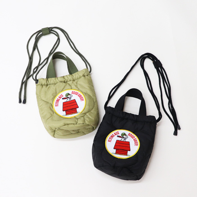 HOUSTON ヒューストン HOUSTON×PEANUTS キルティングエフェクトバッグ 6887