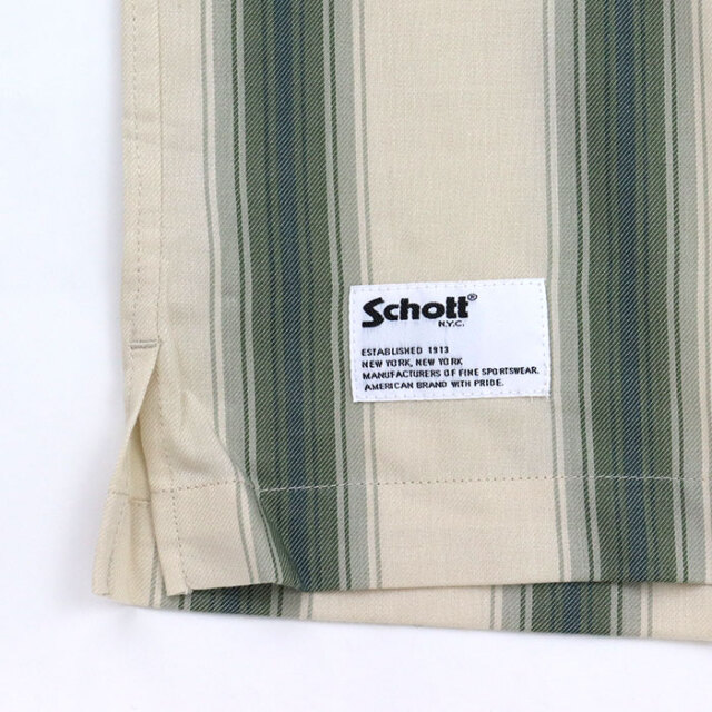 Schott,ショット,ストライプシャツ,782-6120002