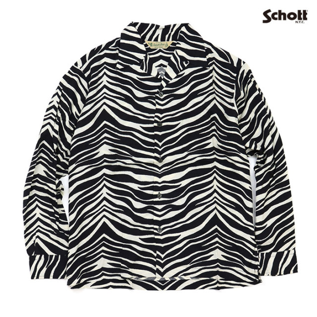 Schott ショット ゼブラレーヨンシャツ 782-6120006