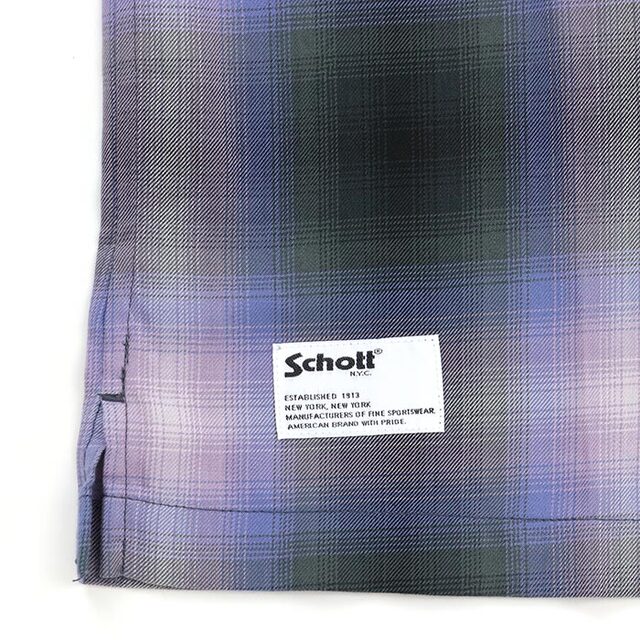 Schott ショット オンブレ 半袖シャツ 782-6123010