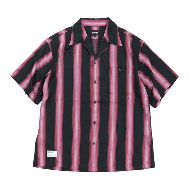 Schott ショット ストライプ 半袖 シャツ 782-6123011