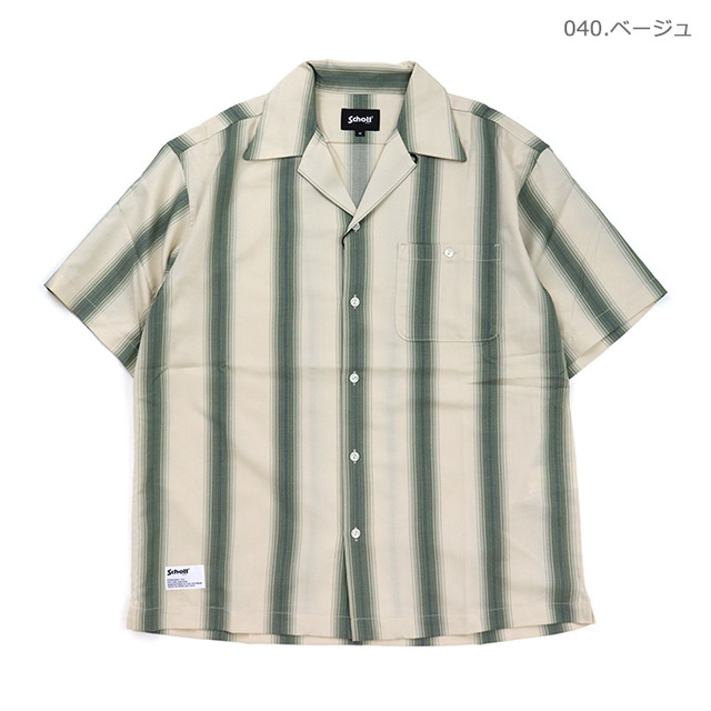 Schott ショット シャツ STRIPE SS SHIRT ストライプ 半袖シャツ 782-6123011