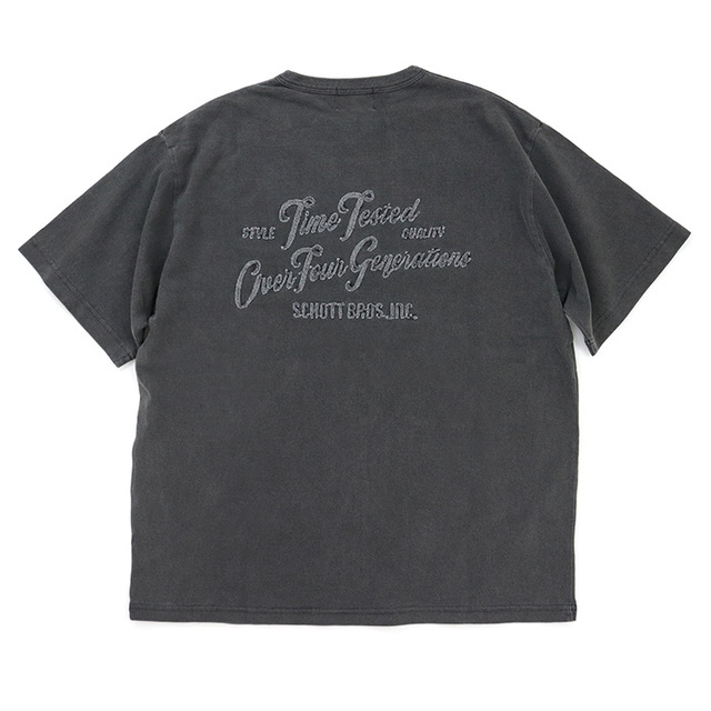 Schott ショット 刺繍 ヘンリーネック Tシャツ 782-6134005