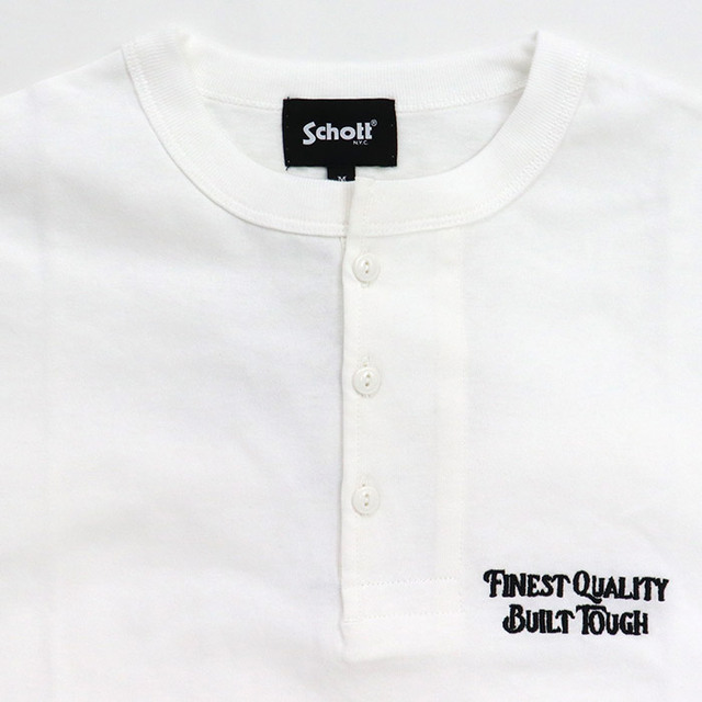 Schott ショット 刺繍 ヘンリー Tシャツ 782-6134021