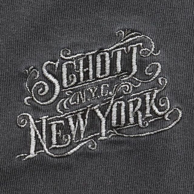 Schott ショット アラベスク 刺繍 コンパクトTシャツ 782-6134023