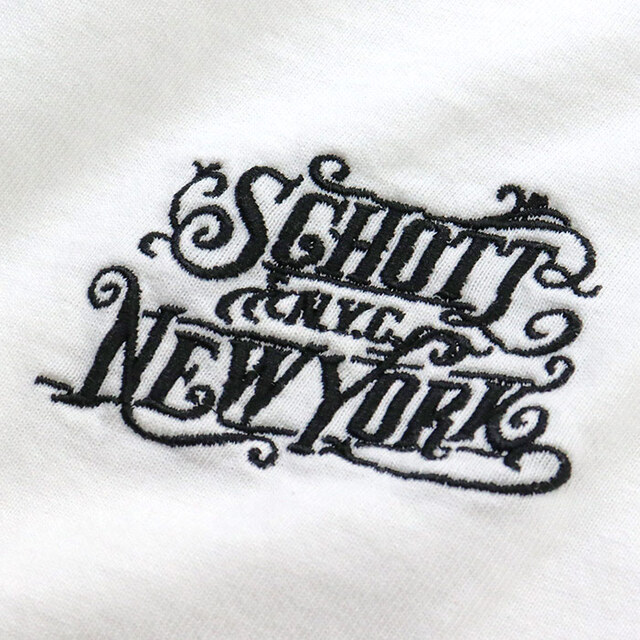 Schott ショット アラベスク 刺繍 コンパクトTシャツ 782-6134023