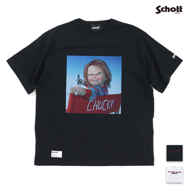 Schott ショット Tシャツ CHUCKY IT'S TIME TO PLAY T-SHIRT チャッキー タイムトゥープレイ Tシャツ 782-6134028