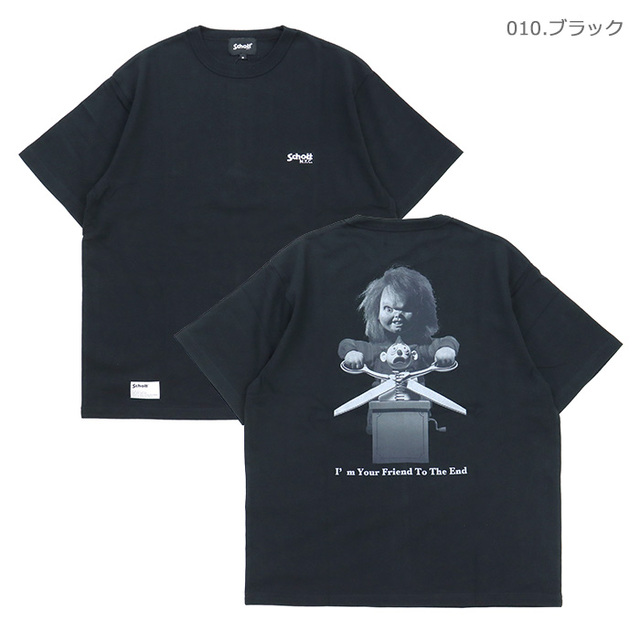 Schott ショット Tシャツ CHUCKY MONOCHROME T-SHIRT チャッキー モノクローム Tシャツ 782-6134030