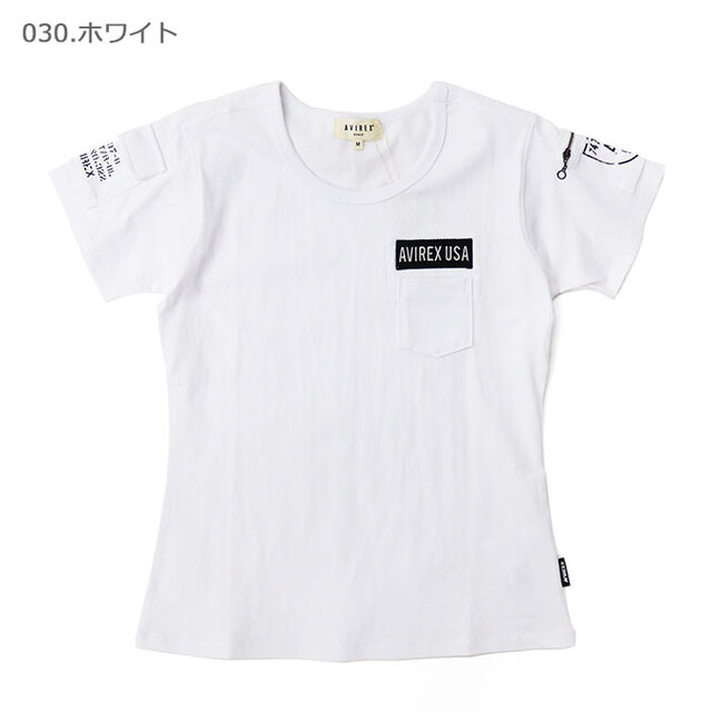 AVIREX アヴィレックス Tシャツ レディース FATIGUE S/S T-SHIRT ファティーグ T-シャツ 783-5935603（6213322）