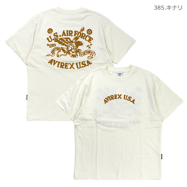 AVIREX アヴィレックス Tシャツ CHAIN STITCH EMBROIDERY T-SHIRT チェーンステッチ刺繍 半袖Tシャツ 783-6134004