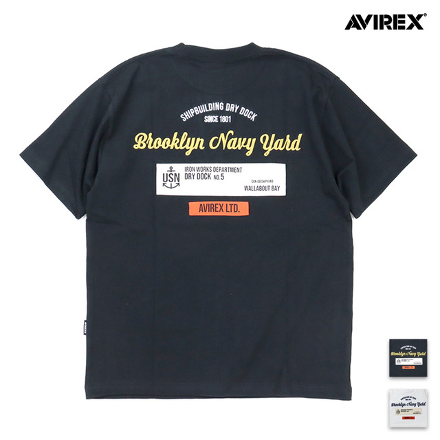 AVIREX アヴィレックス Tシャツ PATCHED SS T-SHIRT Brooklyn パッチド 半袖Tシャツ ブルックリン 783-6134006