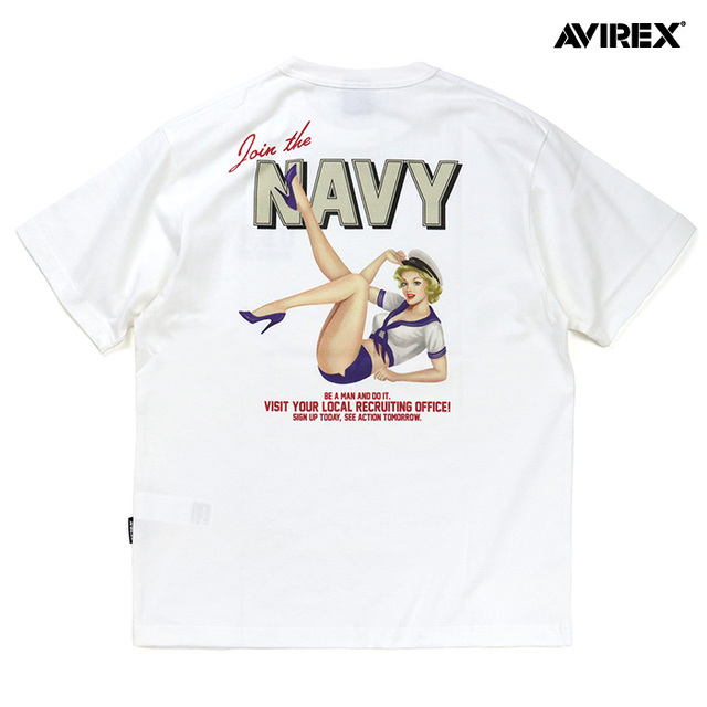 AVIREX アヴィレックス Tシャツ PLAYFUL SAILOR GIRL SS T-SHIRT プレイフル・セーラー・ガール 半袖Tシャツ 783-6134008