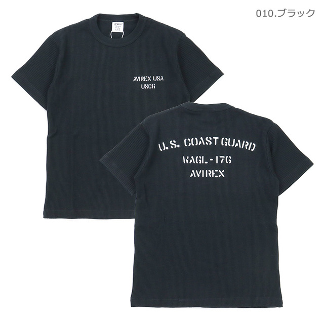 AVIREX アヴィレックス Tシャツ MINI WAFFLE T-SHIRT U.S.COAST GUARD ミニワッフル Tシャツ U.S.コースト・ガード 783-6134009