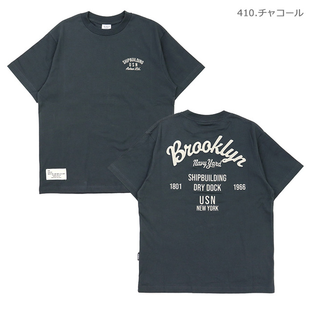 AVIREX アヴィレックス Tシャツ SS EMB. T-SHIRT Brooklyn 半袖刺繍入りTシャツ ブルックリン 783-6134014