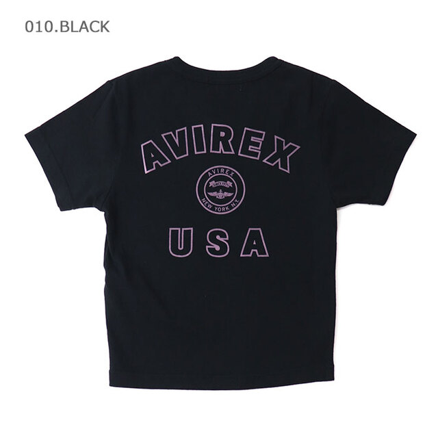 AVIREX アヴィレックス Tシャツ レディース VARSITY LOGO MINI T-SHIRT バーシティーロゴ ミニT-シャツ 783-6135602
