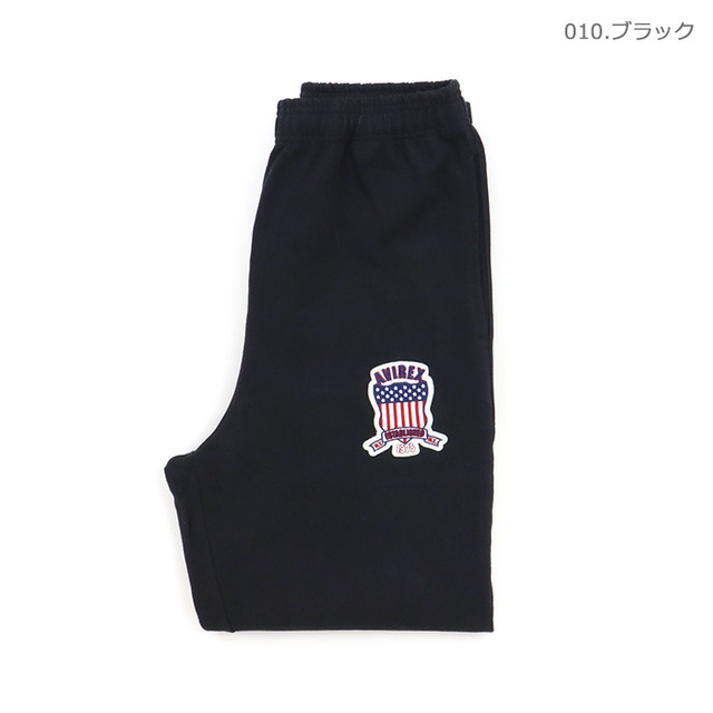 AVIREX アヴィレックス スウェット SIGNATURE VARSITY LOGO SWEAT PANTS シグネチャー バーシティーロゴ スウェットパンツ 783-6910025/010.ブラック