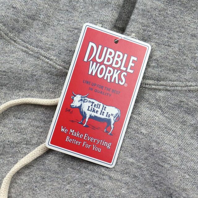 DUBBLE WORKS ダブルワークス MATSUYA別注 吊り編みスウェットフーディ