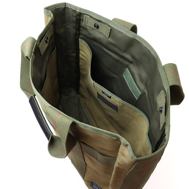 T*i様 PORTER Buzz Rickson's ハンドバッグ カーキ BUZZ RICKSONS(バズリクソンズ)×PORTER『TOTE BAG BAG』ポーターコラボ