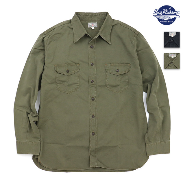 BUZZ RICKSON'S バズリクソンズ シャツ HERRINGBONE WORK SHIRTS (LONG SLEEVE) ヘリンボーン ワークシャツ（長袖）BR29174