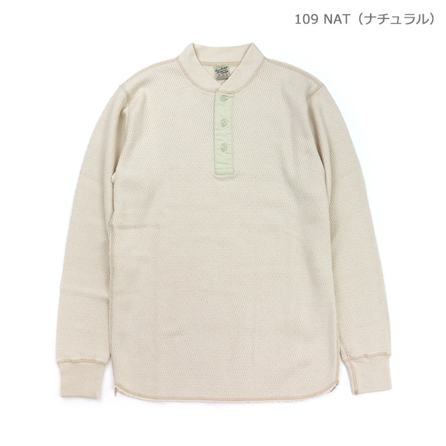 BUZZ RICKSON'S バズリクソンズ Tシャツ BUZZ RICKSON'S THERMAL HENLEY NECK T-SHIRT バズリクソンズ サーマル ヘンリーネックTシャツ BR68130