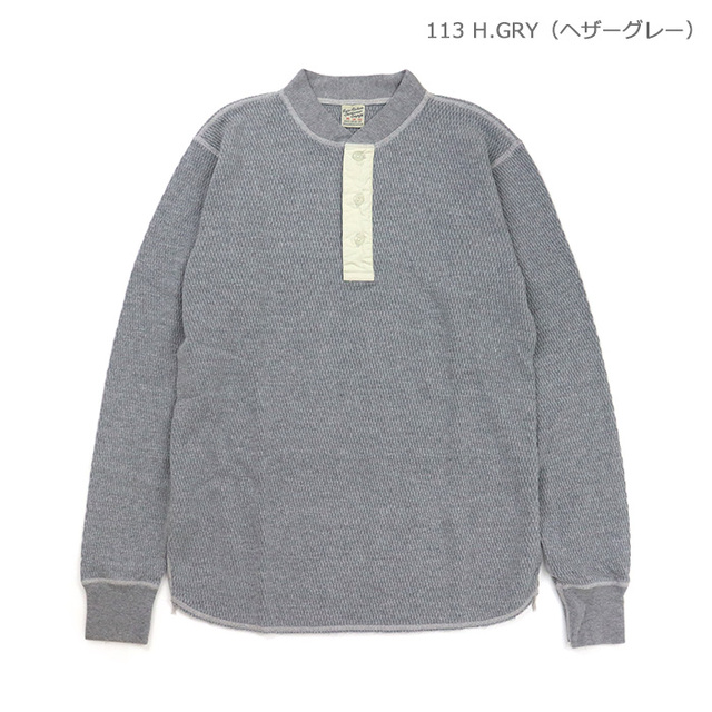 BUZZ RICKSON'S バズリクソンズ Tシャツ BUZZ RICKSON'S THERMAL HENLEY NECK T-SHIRT バズリクソンズ サーマル ヘンリーネックTシャツ BR68130