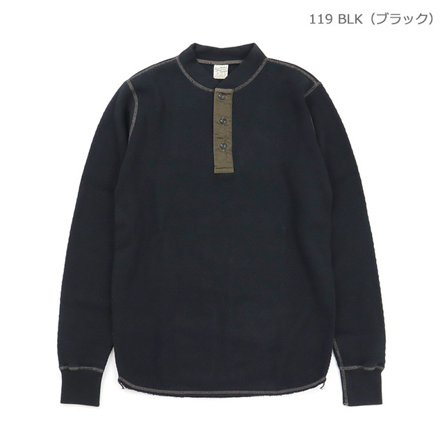 BUZZ RICKSON'S バズリクソンズ Tシャツ BUZZ RICKSON'S THERMAL HENLEY NECK T-SHIRT バズリクソンズ サーマル ヘンリーネックTシャツ BR68130