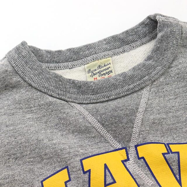 【即完売】バズリクソンズ スウェット NAVY サイズXL グレー バズリクソンズ(BUZZ RICKSON'S) クルーネックスウェット SET-IN CREW