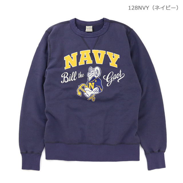 【即完売】バズリクソンズ スウェット NAVY サイズXL グレー BUZZ RICKSON'S バズリクソンズ セットインスリーブ クルーネック