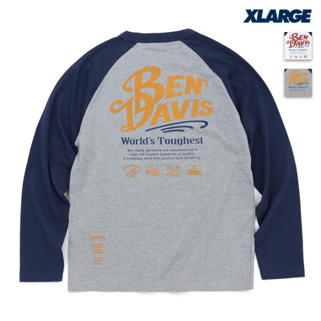 BEN DAVIS,ベンデイビス,ラグラン,Tシャツ,C-26380050
