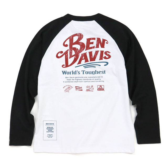 BEN DAVIS,ベンデイビス,ラグラン,Tシャツ,C-26380050