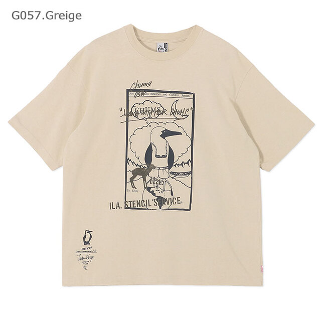 CHUMS チャムス 守矢努 Old Booby T-Shirt オールドブービーTシャツ オーバーサイズTシャツ CH01-2791