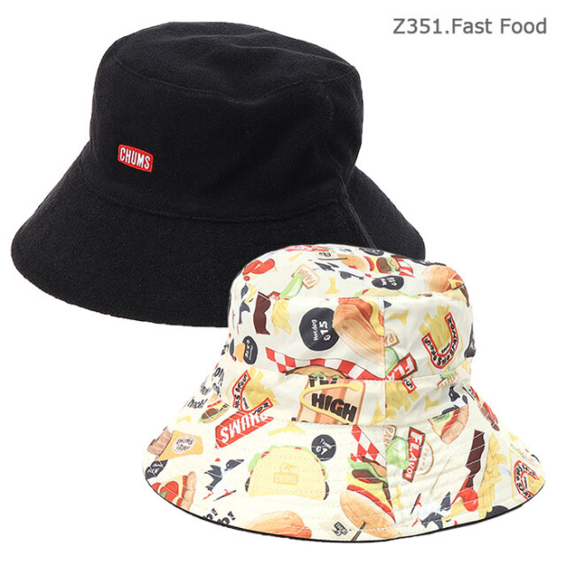 CHUMS チャムス Reversible Pile Bucket Hat リバーシブルパイル