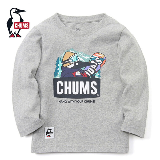 CHUMS チャムス キッズ Kids Snowboarding Booby LS T-Shirt キッズスノーボーディングブービーロングスリーブTシャツ 長袖Tシャツ CH21-1252